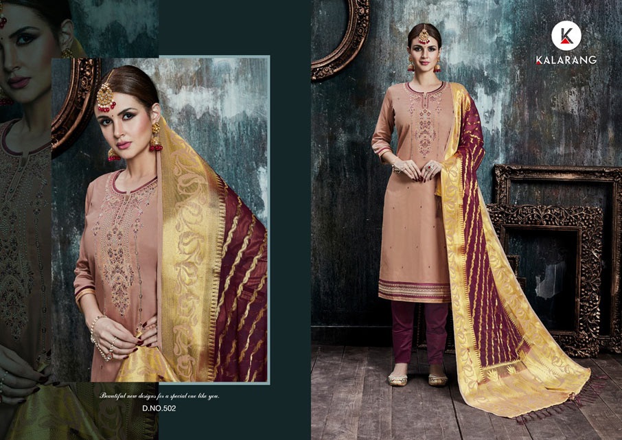 Alankar Vol-6 Kalarang Jam Silk Cotton Dress Material Alankar Vol-6 Kalarang Jam Silk Cotton Dress Material